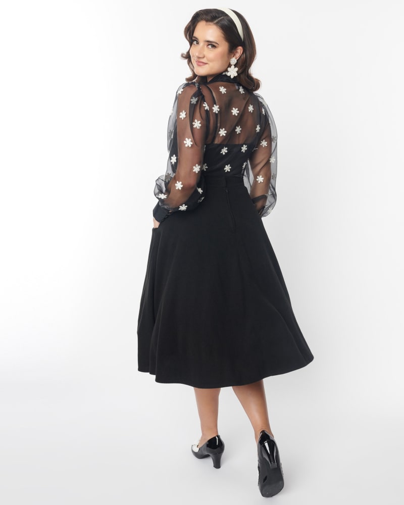 Swing skirt black online dress